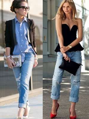 С чем носить джинсы-бойфренды летом?