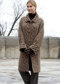 Вязаное пальто 2015