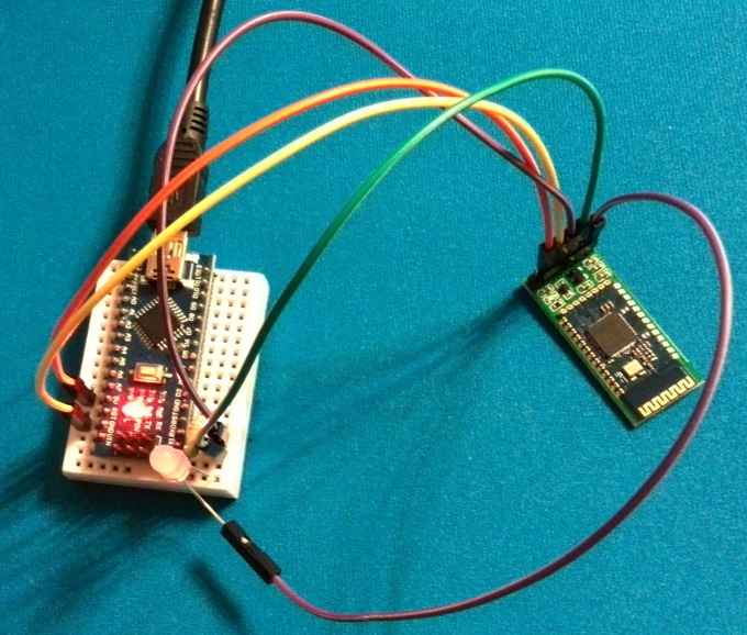 Bluetooth модуль подключён к Arduino