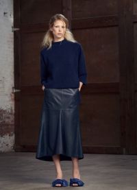 Кожаные юбки – фасоны 2016