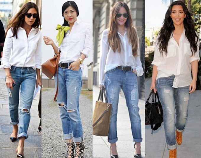 Как носить рубашку с джинсами: 5 модных вариантов