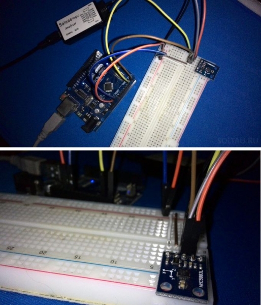 Как подключить цифровой компас HMC5883 к Arduino