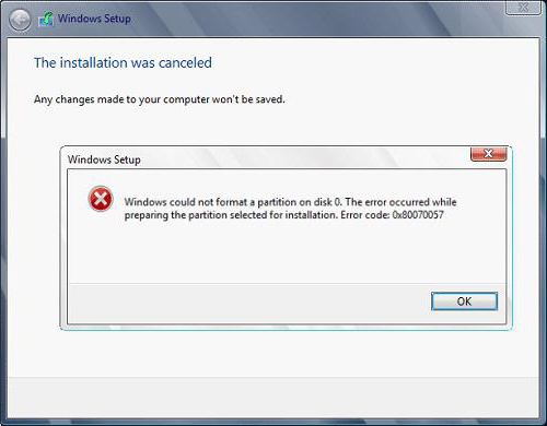 Ошибка 0x80070057 при установке Windows: как исправить?
