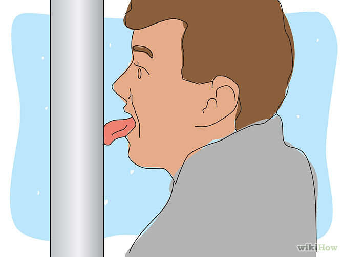 Как отклеить язык от замороженной поверхности