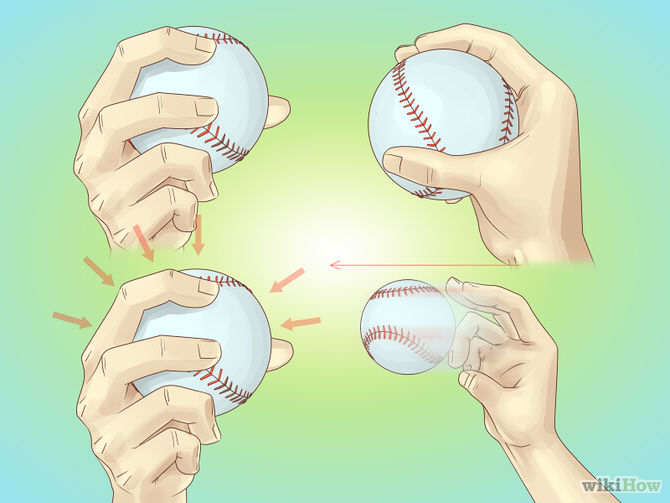Как держать мяч для синкер–броска в бейсболе