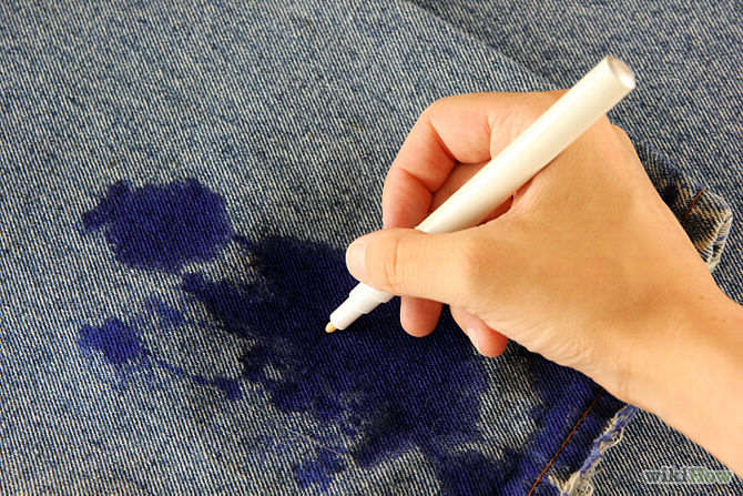 Как удалить краску с джинсов