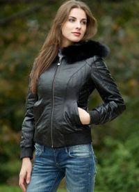 Кожаные зимние куртки для женщин