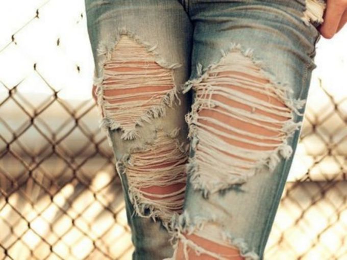 Как порвать красиво джинсы