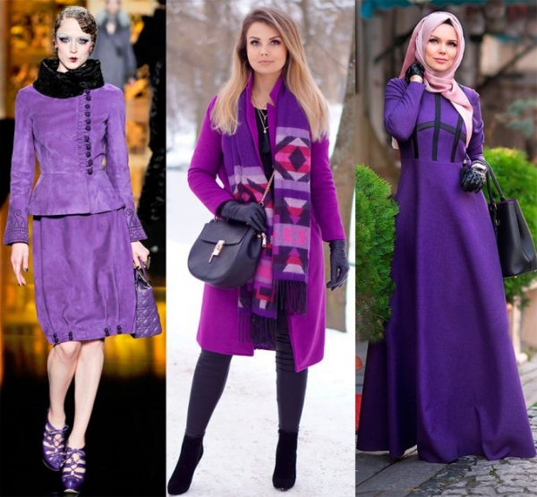  Фиолетовый цвет в одежде: шикарные варианты