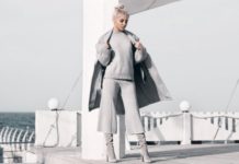 Стильний сірий total look для офісу