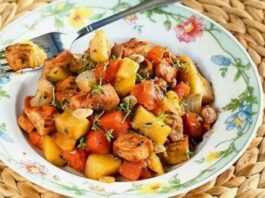 Рецепт: овочеве рагу з індичкою