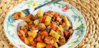 Рецепт: овочеве рагу з індичкою