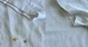 Як вивести плями іржі з одягу гарячим розчином лимонної кислоти